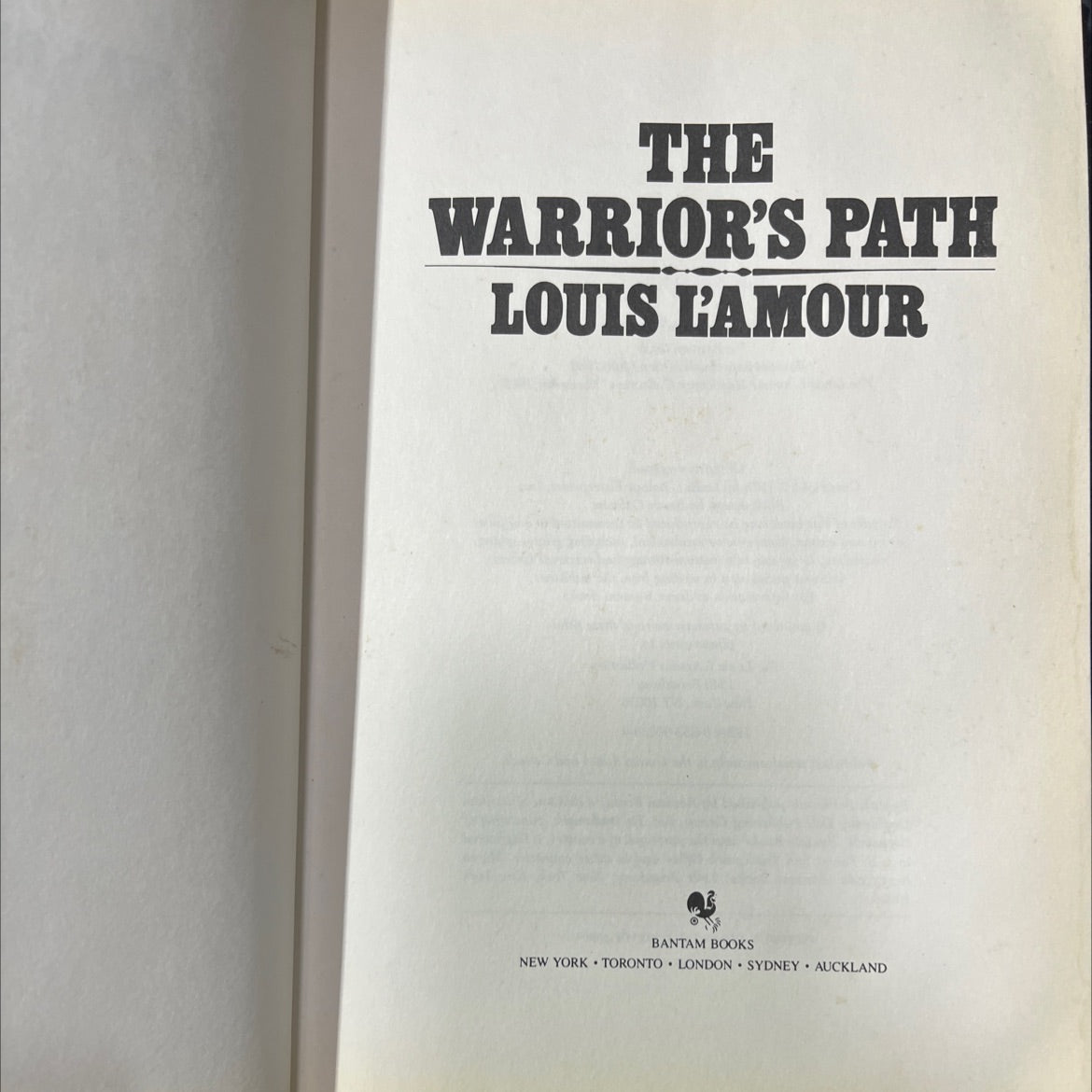 the warrior's path book, by louis l'amour, 1983 Leather image 2