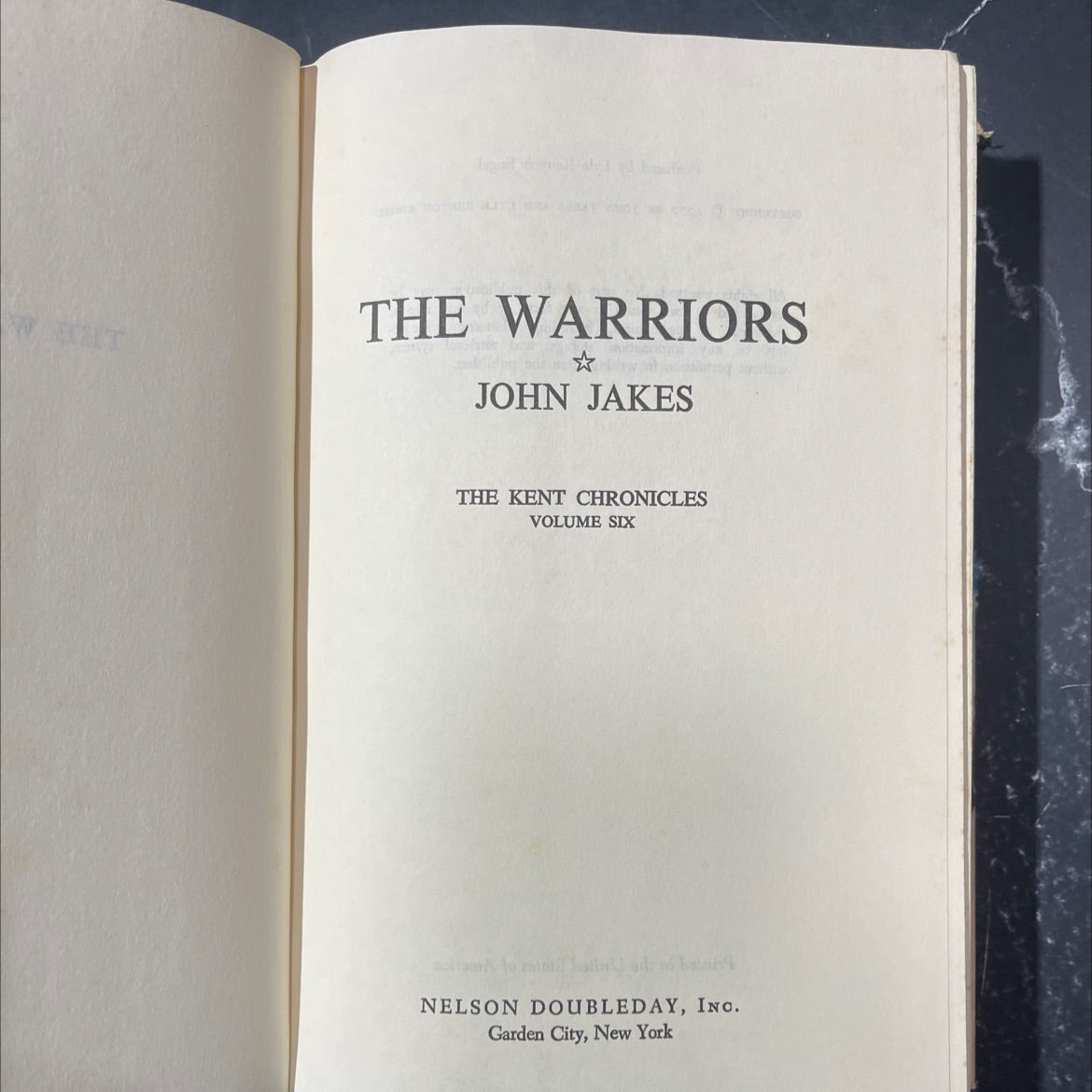 the warriors book, by john jakes, 1977 Hardcover image 2
