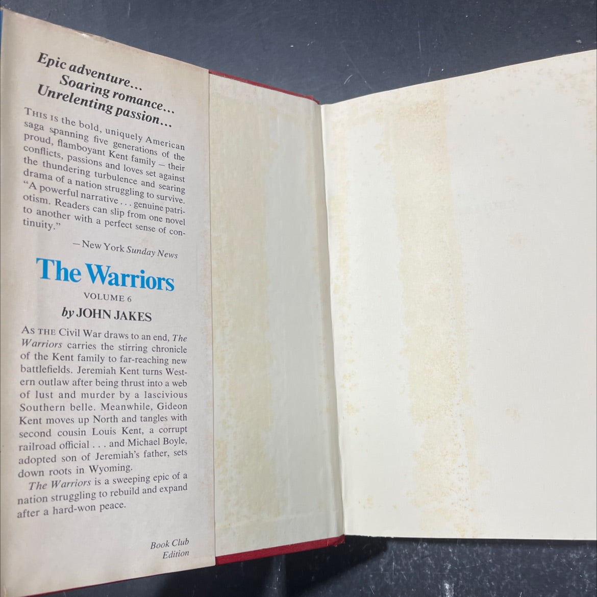 the warriors book, by john jakes, 1977 Hardcover image 4