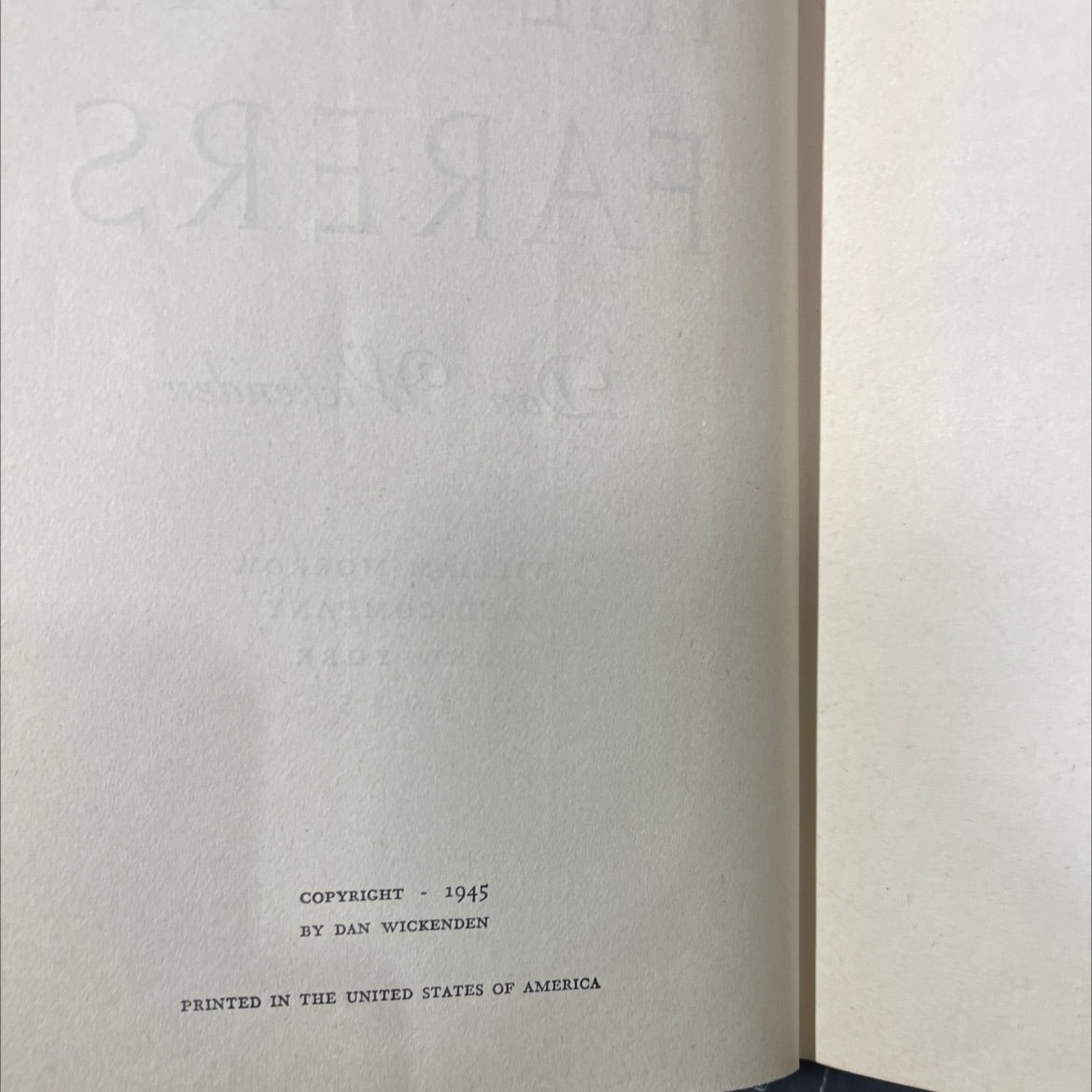 the way-farers book, by dan wickenden, 1945 Hardcover image 3