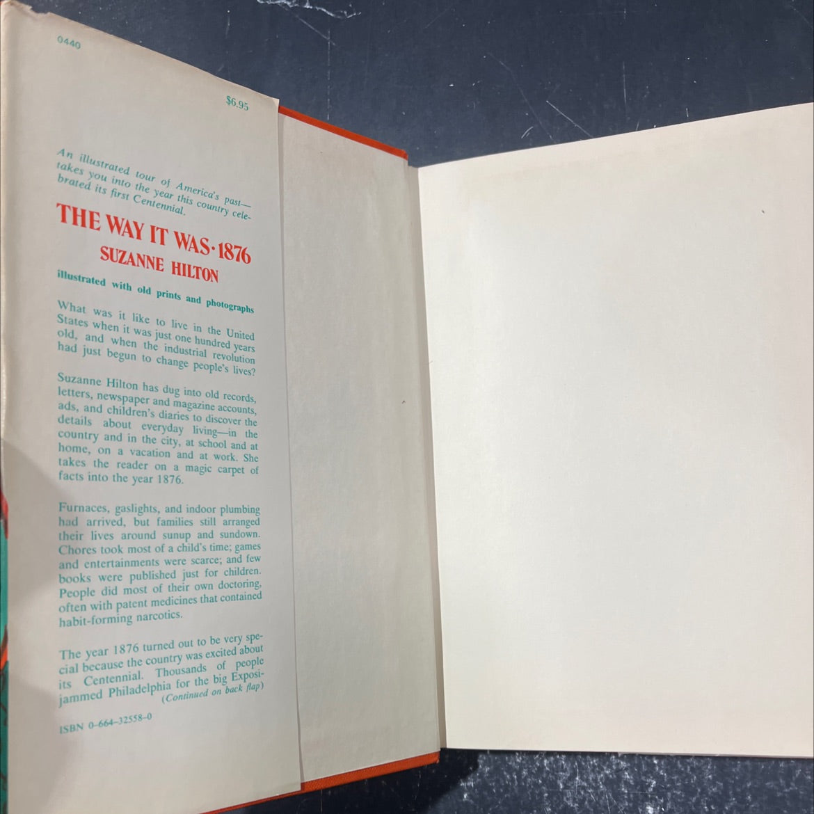 the way it was-1876 book, by suzanne hilton, 1975 Hardcover image 4