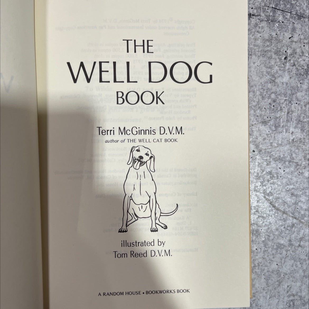 the well dog book book, by Terri McGinnis D.V.M., 1977 Hardcover image 2