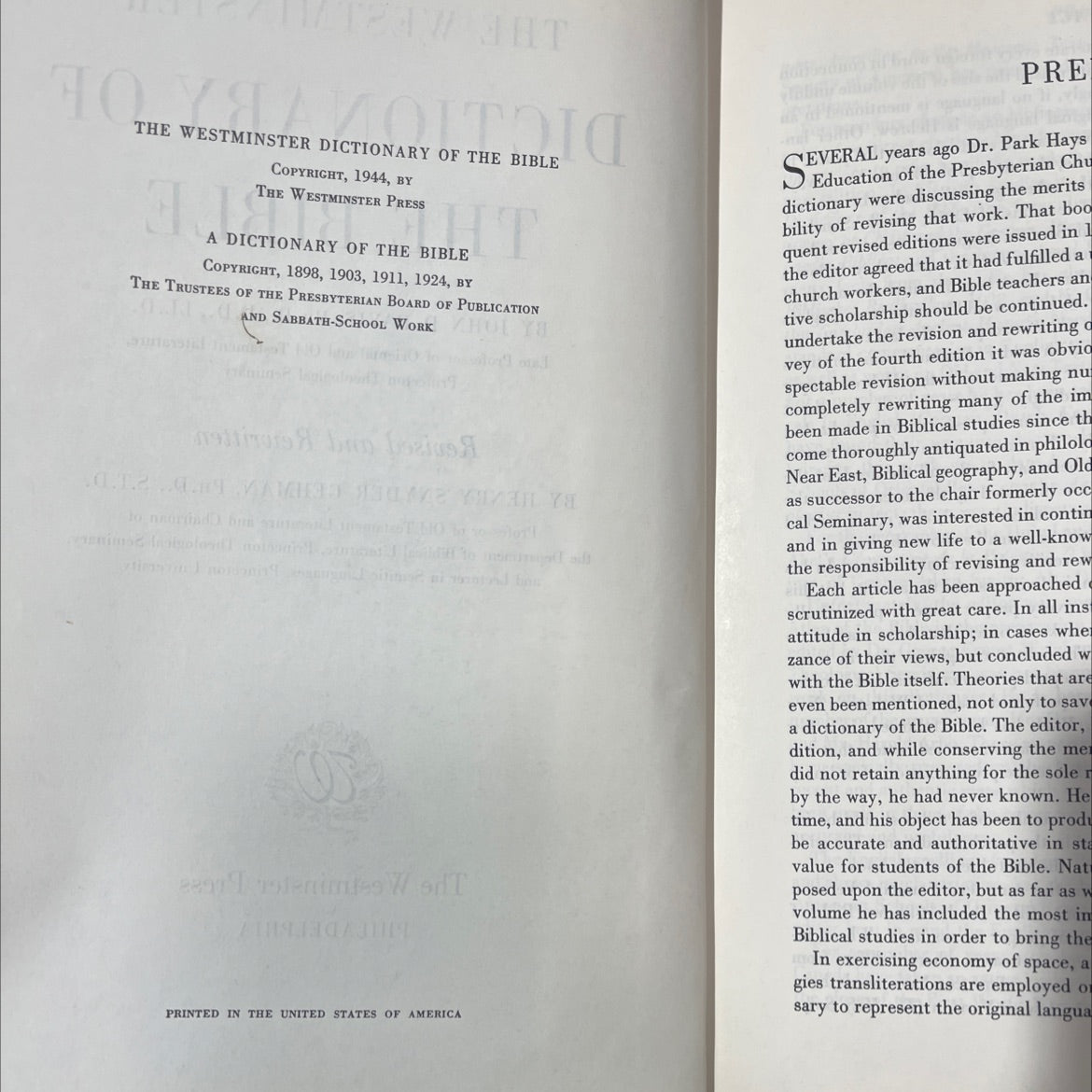 the westminster dictionary of the bible book, by john d. davis, ph.d., d.d., ll.d.; henry snyder gehman, ph.d., s.t.d., image 3