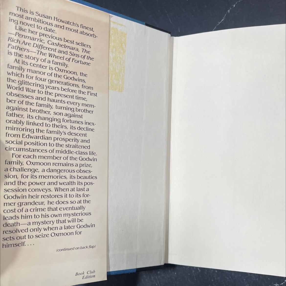 the wheel of fortune book, by Susan Howatch, 1984 Hardcover image 4