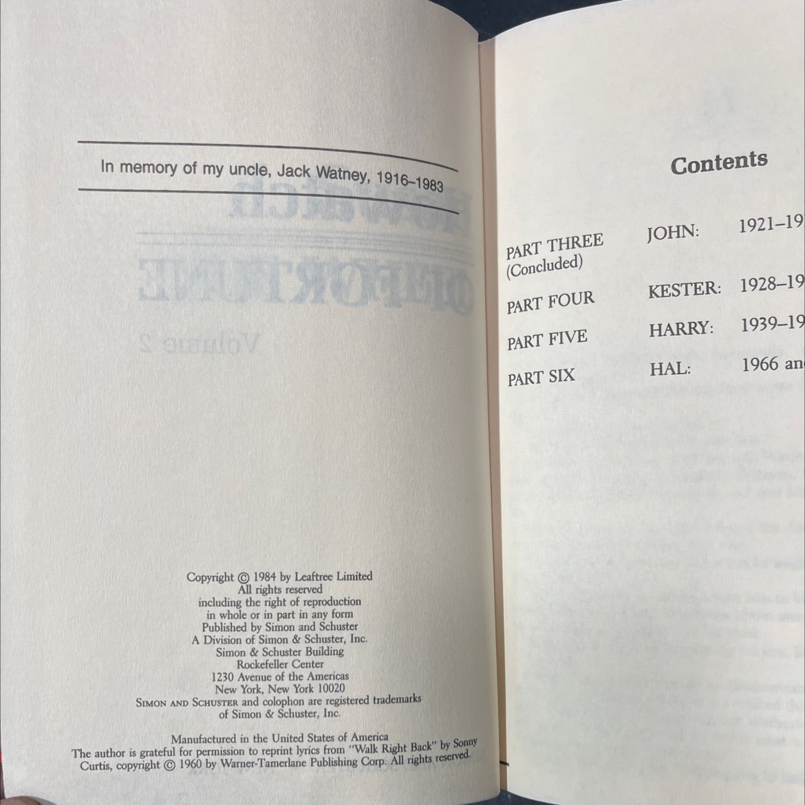 the wheel of fortune book, by Susan Howatch, 1984 Hardcover image 3