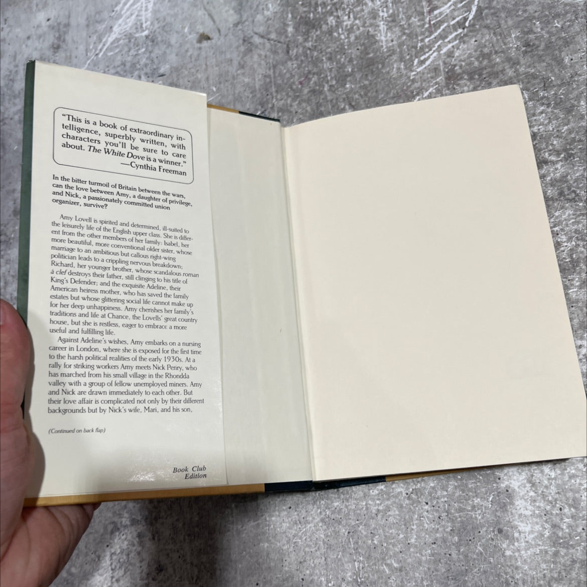 the white dove book, by Rosie Thomas, 1986 Hardcover image 4