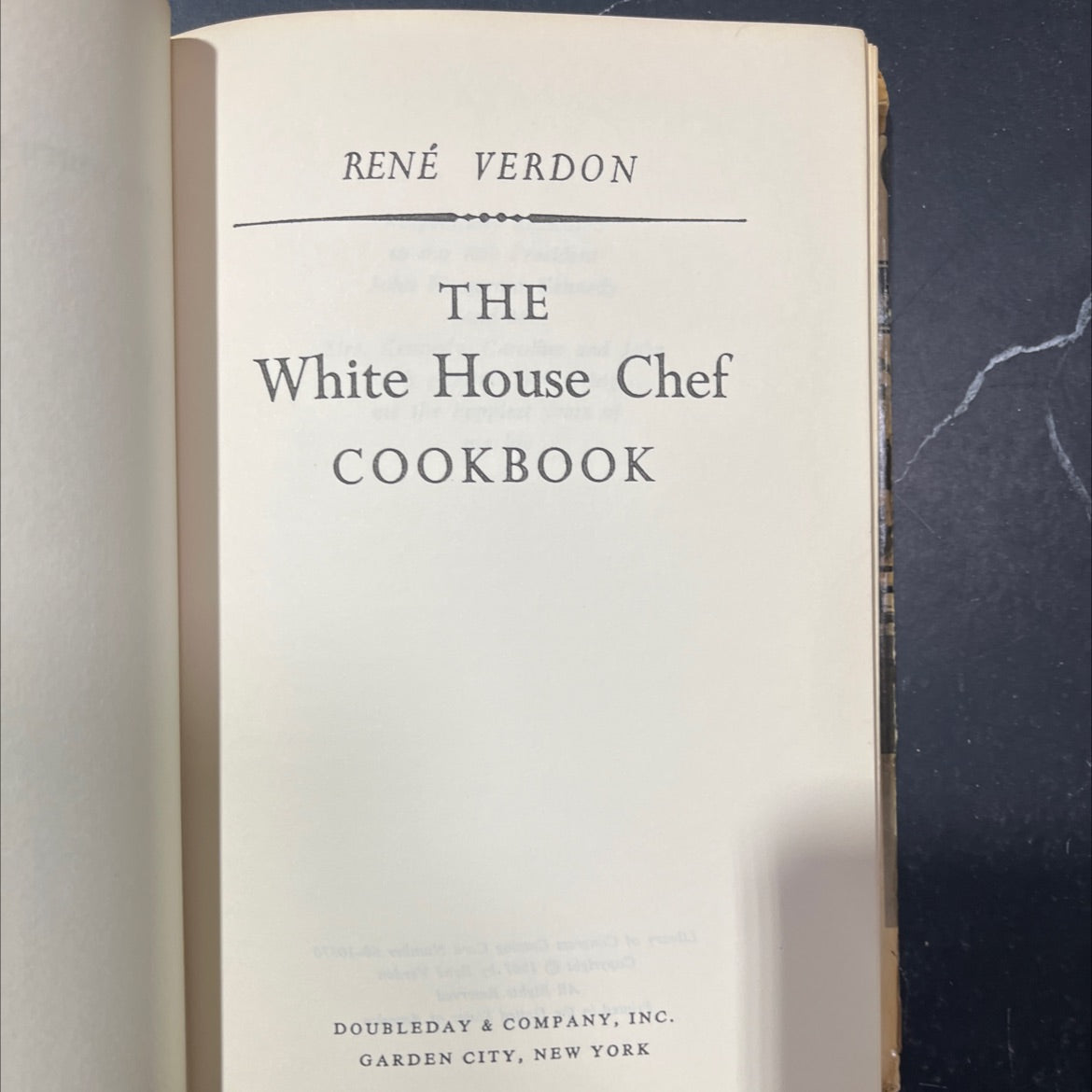 the white house chef cookbook book, by rené verdon, 1967 Hardcover image 2