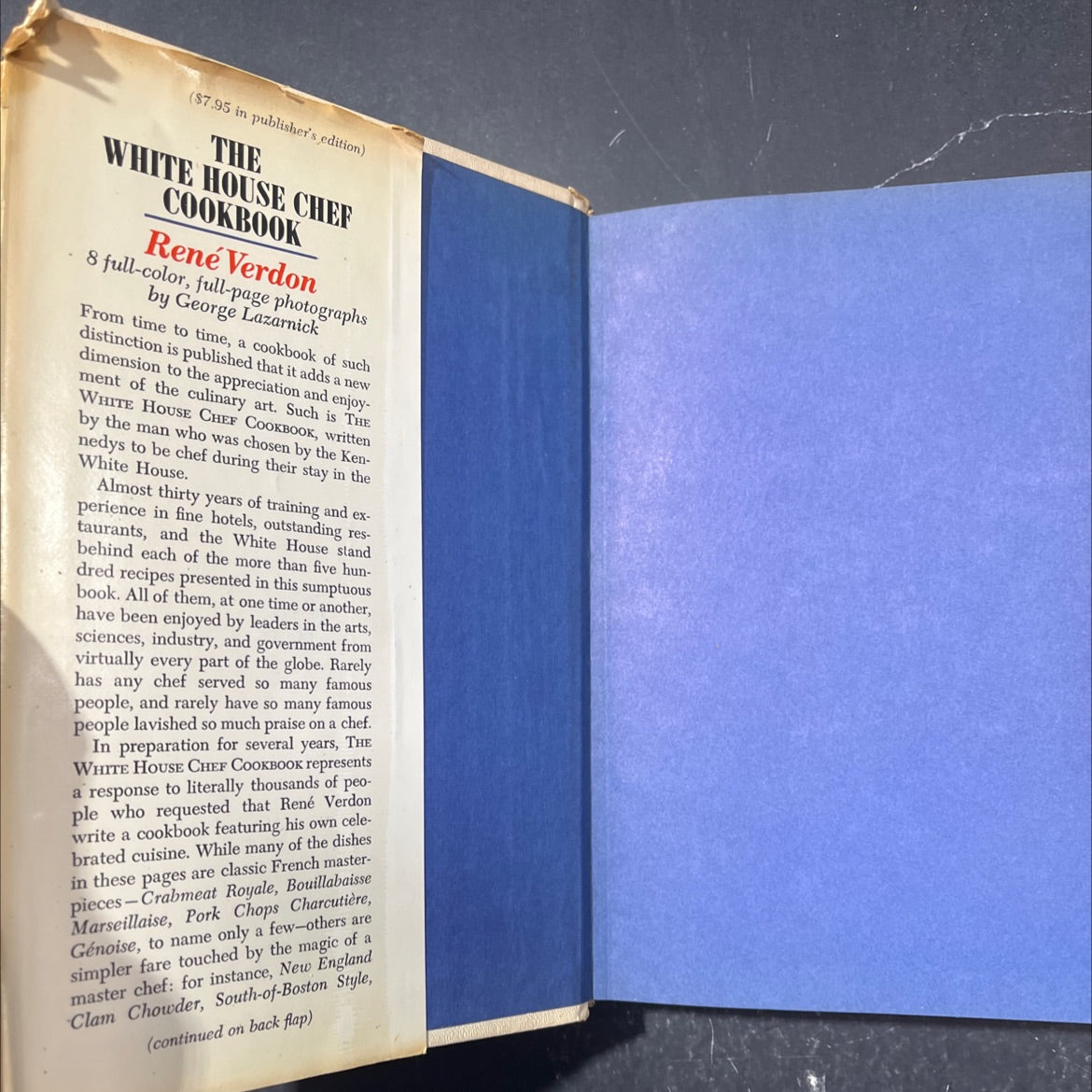 the white house chef cookbook book, by rené verdon, 1967 Hardcover image 4
