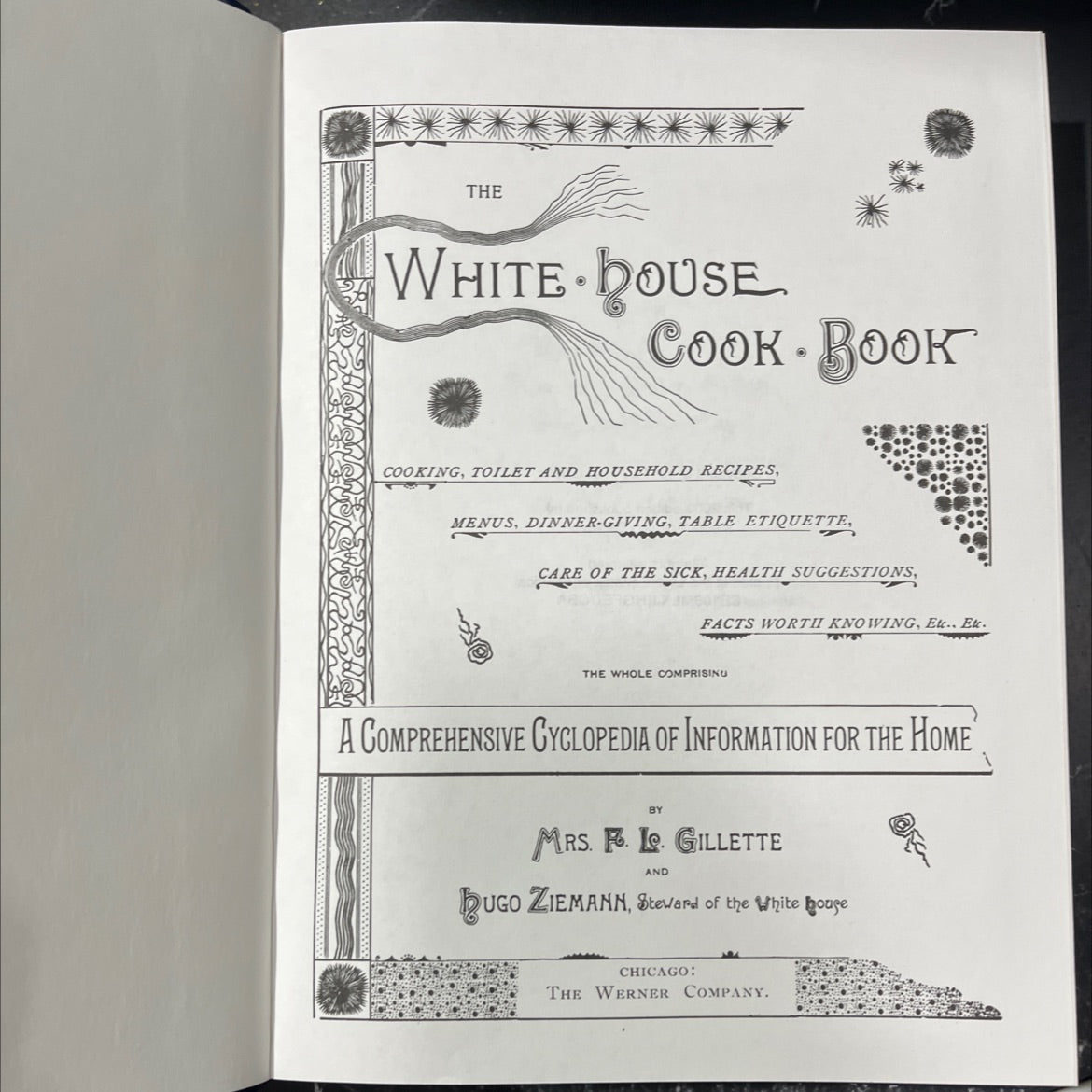 the white house cook book cooking, toilet and household recipes, menus, dinner-giving, table etiquette, care of the image 2