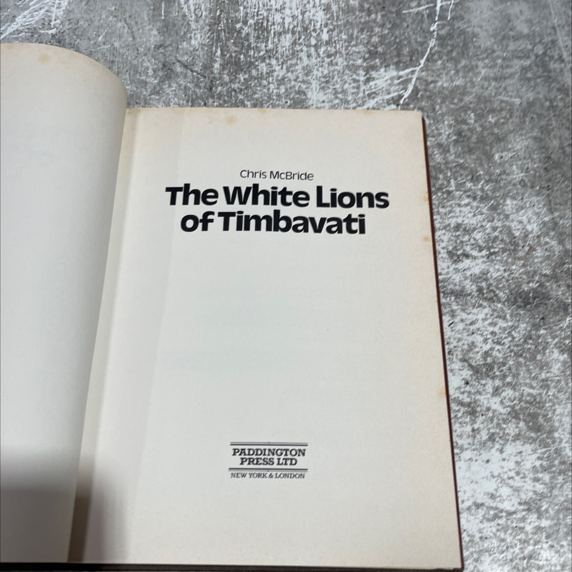 the white lions of timbavati book, by chris mcbride, 1977 Hardcover image 2