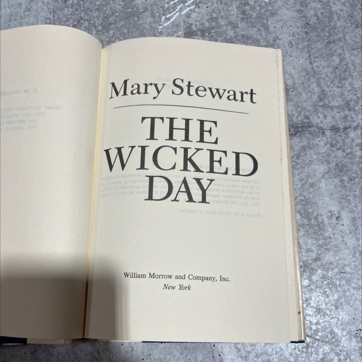 the wicked day book, by Mary Stewart, 1983 Hardcover image 2