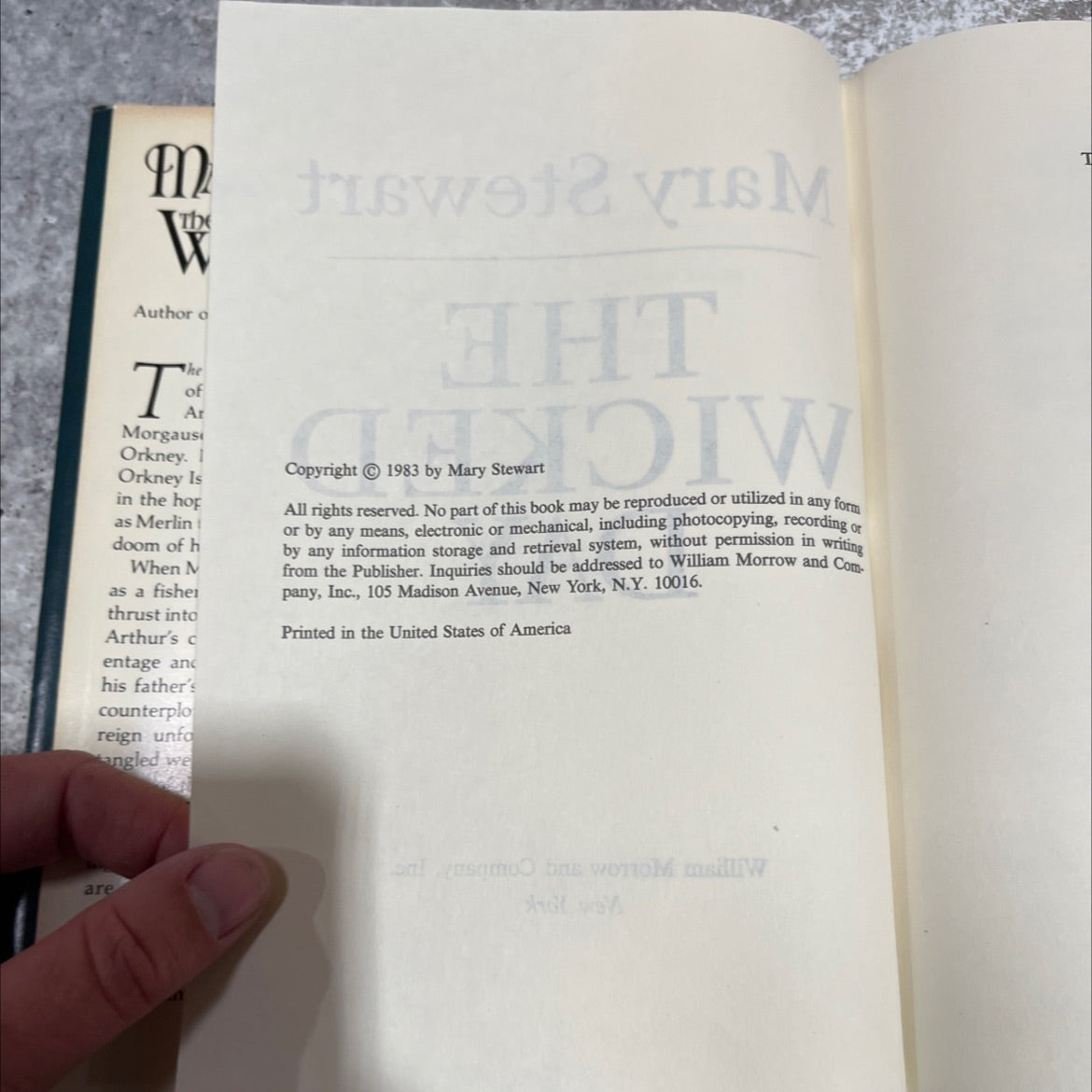 the wicked day book, by Mary Stewart, 1983 Hardcover image 3