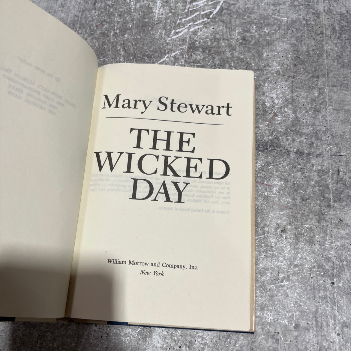 the wicked day book, by Mary Stewart, 1983 Hardcover image 2