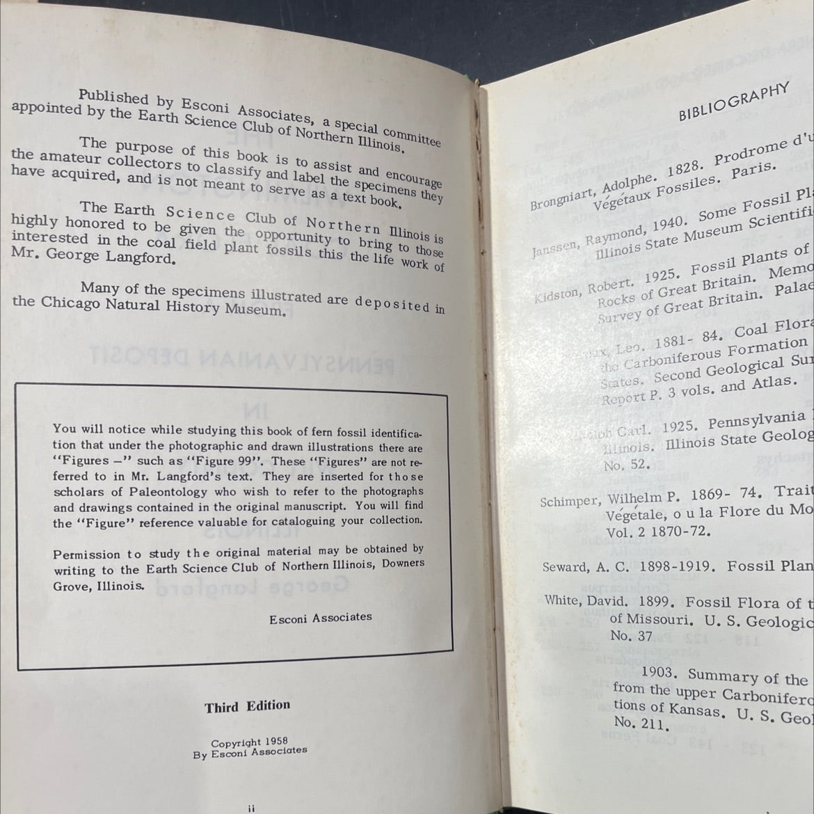 the wilmington coal flora from a pennsylvanian deposit in will county, illinois book, by george langford, 1958 Hardcover image 3