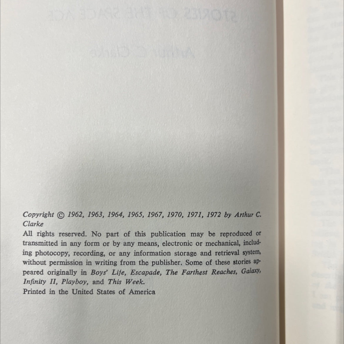 the wind from the sun stories of the space age book, by Arthur C. Clarke, 1972 Hardcover image 3