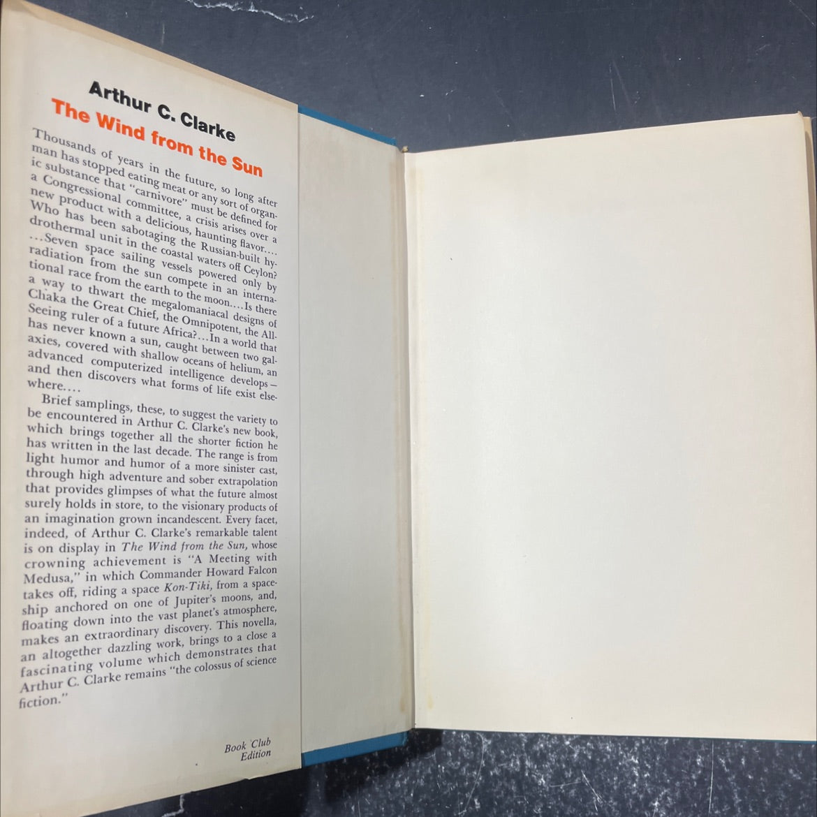 the wind from the sun stories of the space age book, by Arthur C. Clarke, 1972 Hardcover image 4
