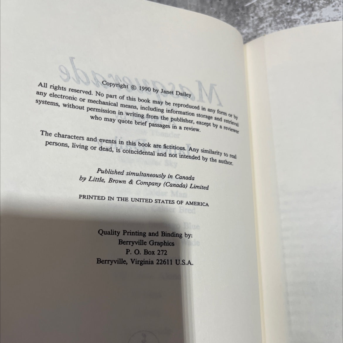 the wind rogue book, by Janet Dailey, 1990 Hardcover image 3