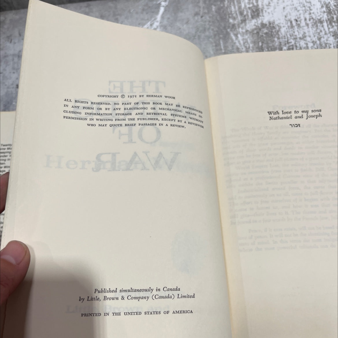 the winds of war book, by herman wouk, 1971 Hardcover image 3