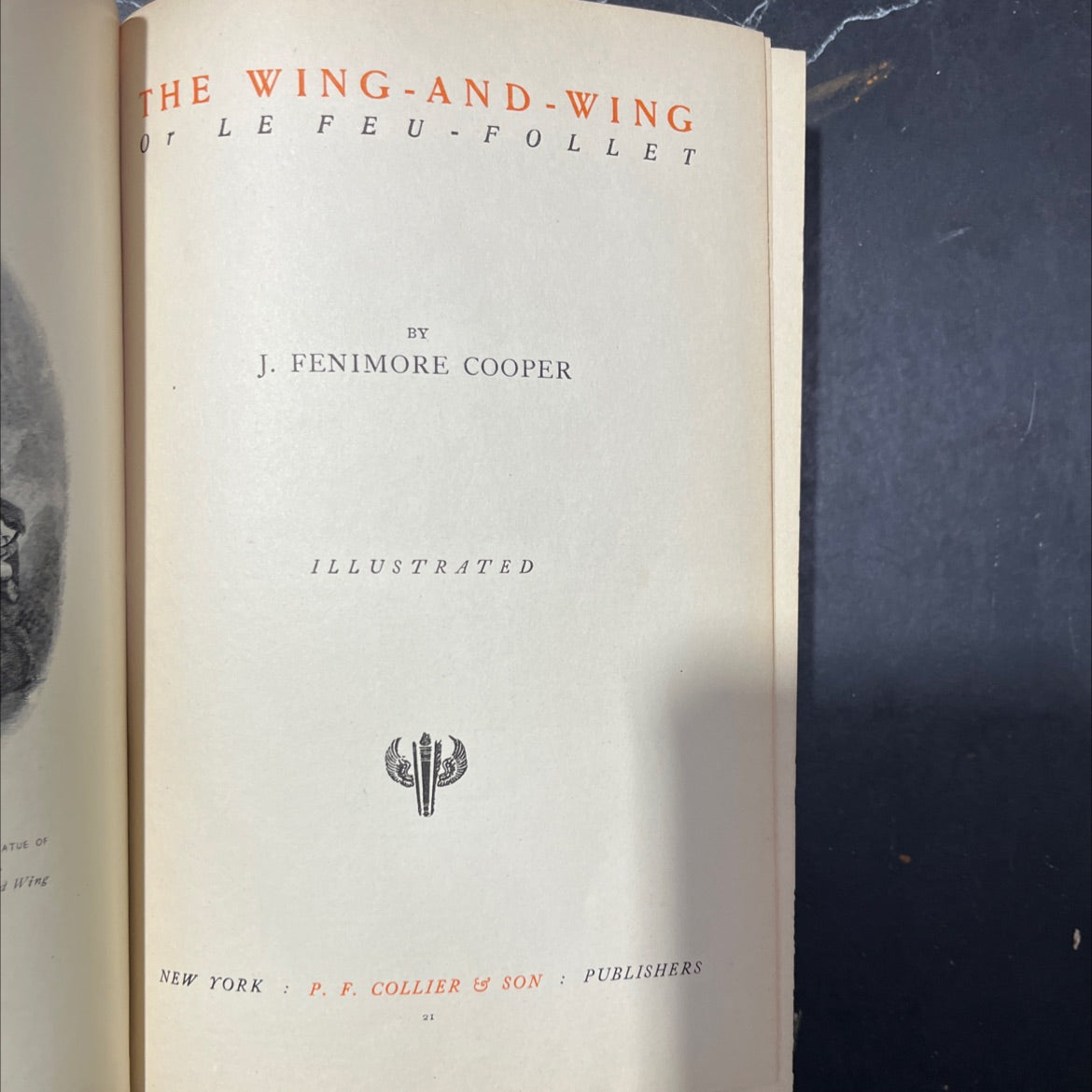 the wing-and-wing or le feu-follet book, by j. fenimore cooper, 1970 Hardcover image 2