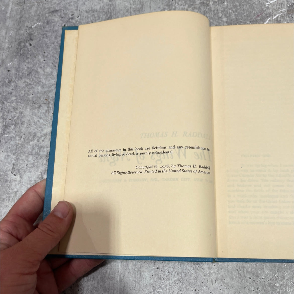 the wings of night book, by thomas h. raddall, 1956 Hardcover image 3