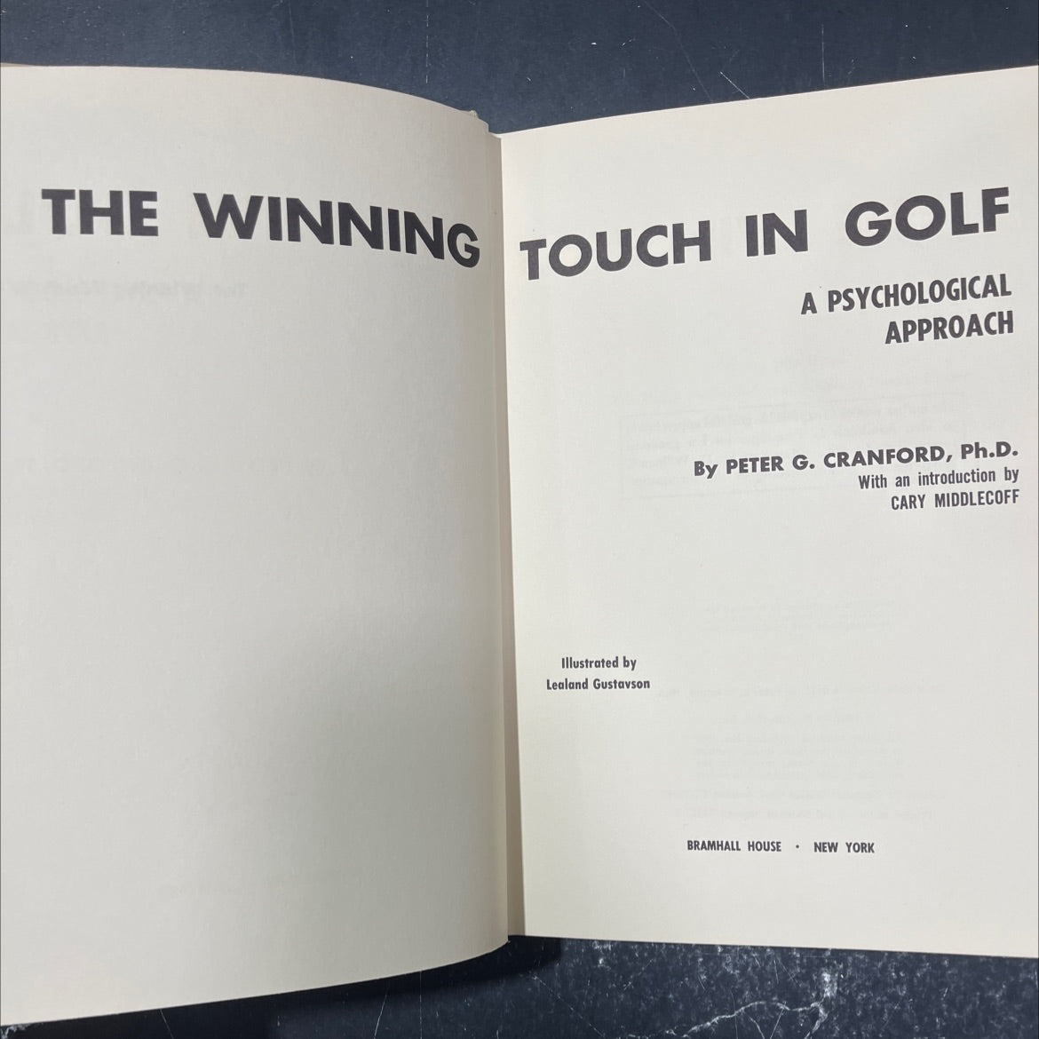 the winning touch in golf book, by peter g. cranford, ph.d., 1961 Hardcover image 2