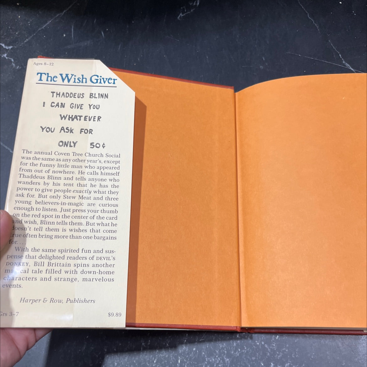 the wish giver book, by Bill Brittain, 1983 Hardcover image 4