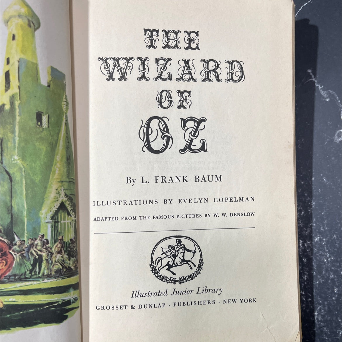 the wizard of oz book, by l. frank baum, 1944 Hardcover image 2