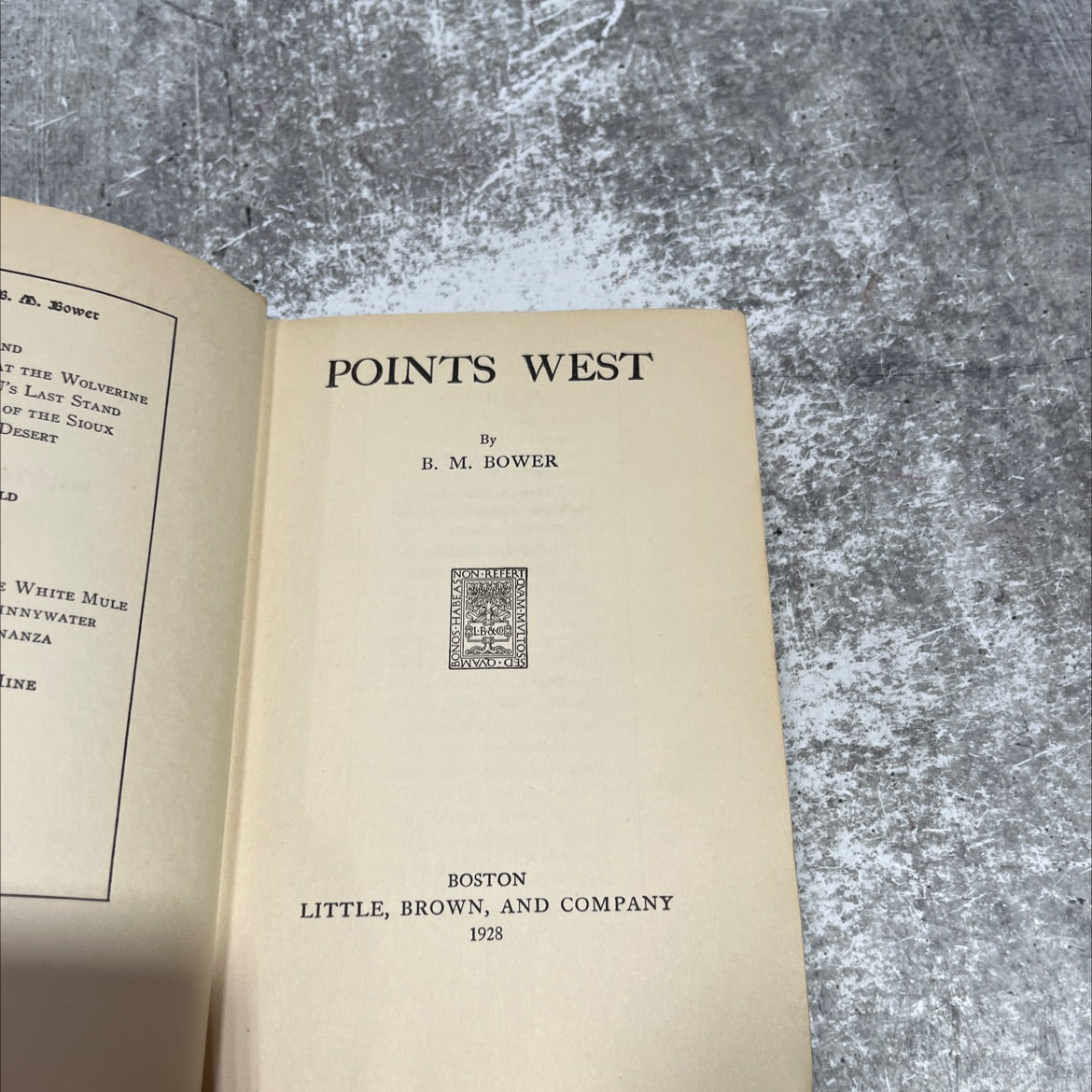 the wolverine's last stand of the sioux desert points west book, by b. m. bower, 1928 Hardcover image 2