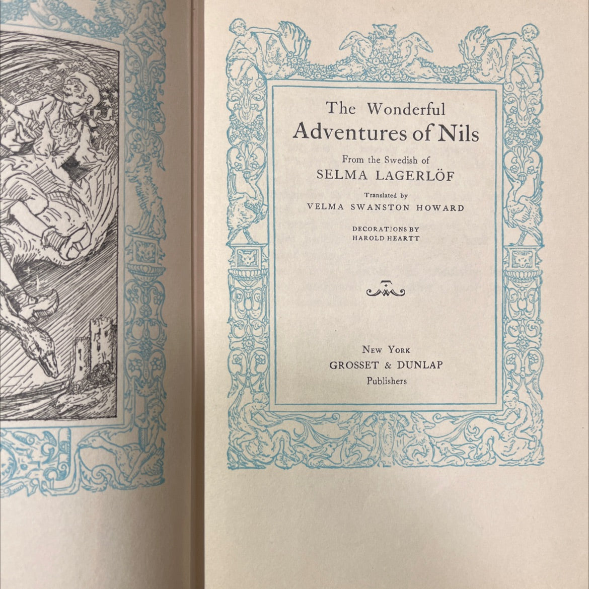 the wonderful adventures of nils book, by selma lagerlöf, 1907 Hardcover image 2