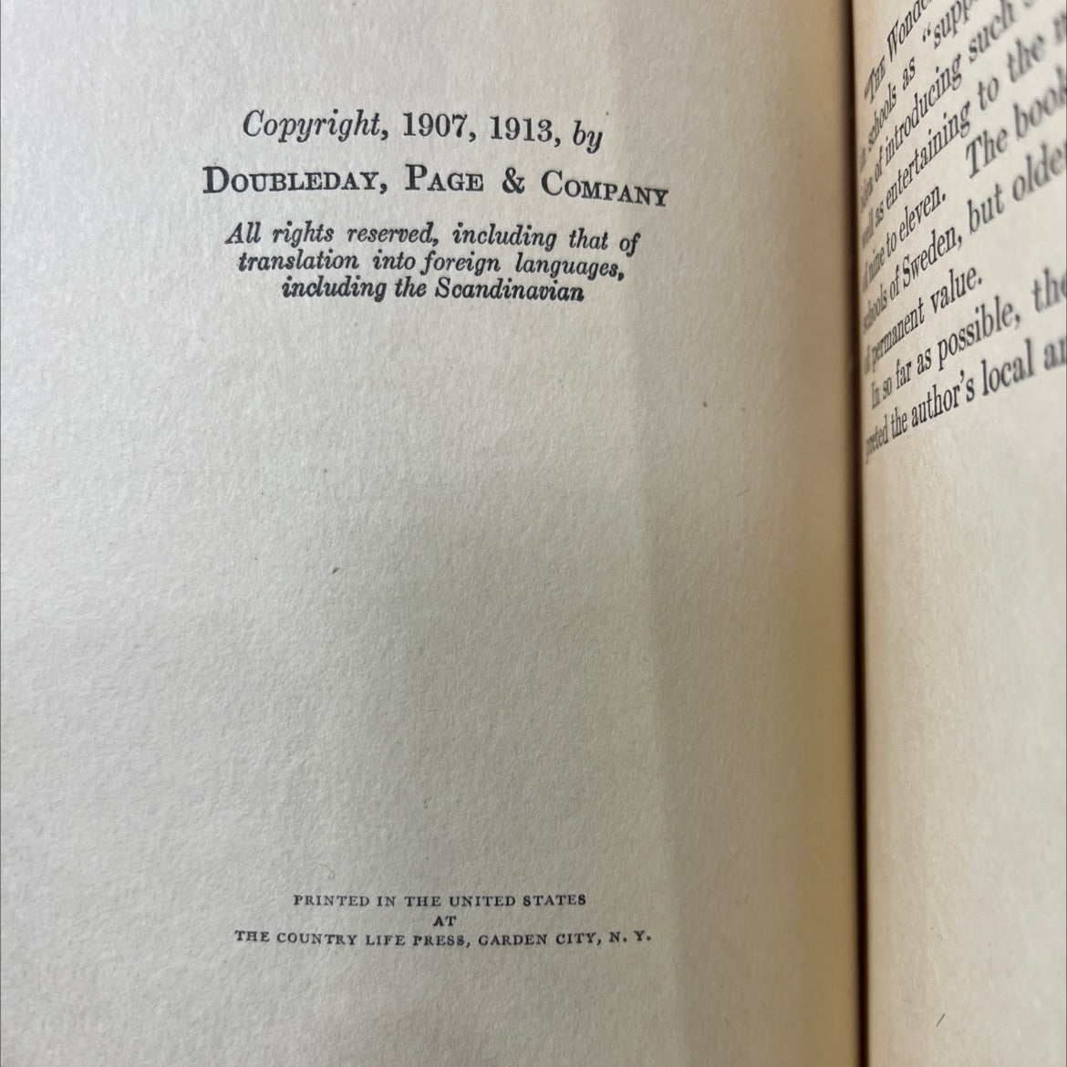 the wonderful adventures of nils book, by selma lagerlöf, 1922 Hardcover image 3