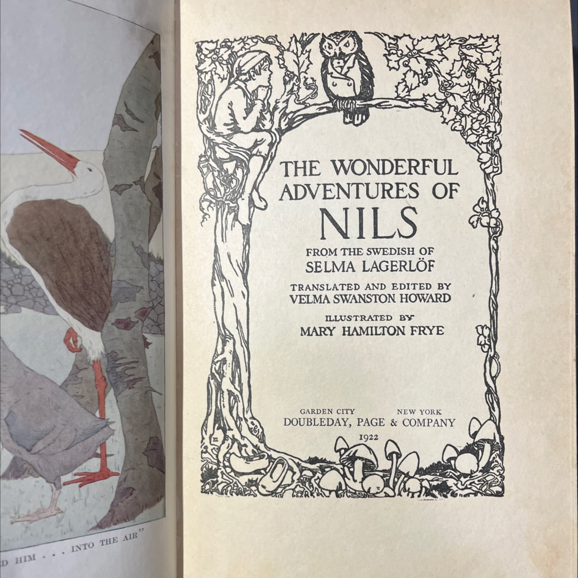 the wonderful adventures of nils book, by selma lagerlöf, 1922 Hardcover image 2