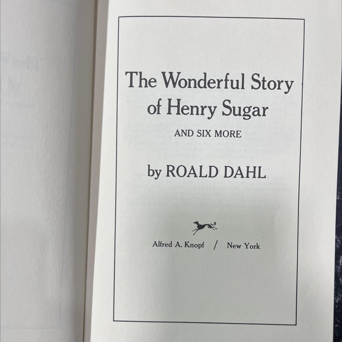 the wonderful story of henry sugar and six more book, by roald dahl, 1977 Hardcover image 2
