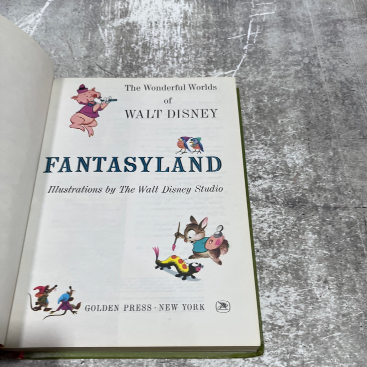 the wonderful worlds of walt disney fantasyland book, by jane werner watson, 1965 Hardcover image 2