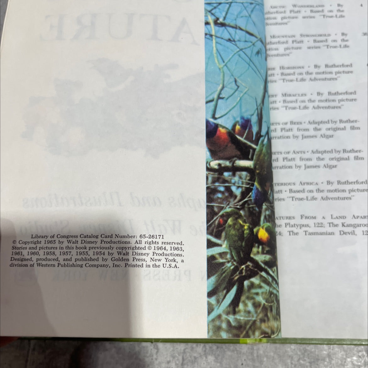 the wonderful worlds of walt disney worlds of nature book, by rutherford platt, 1965 Hardcover image 3
