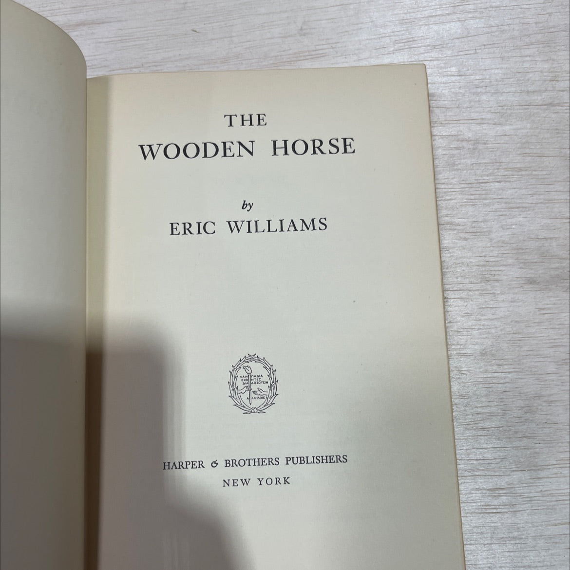 the wooden horse book, by eric williams, 1949 Hardcover image 2