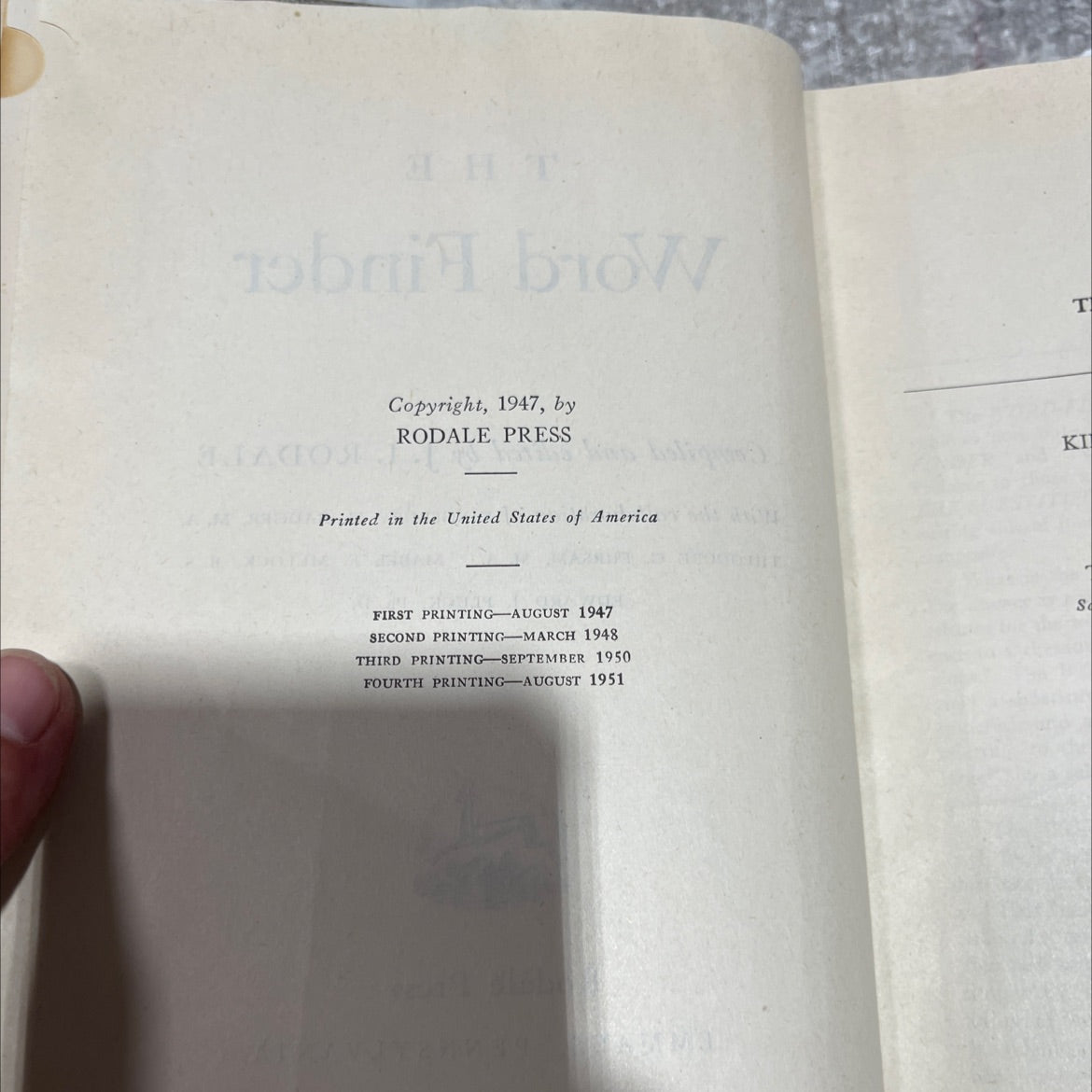 the word finder book, by j. i. rodale, 1947 Hardcover image 3