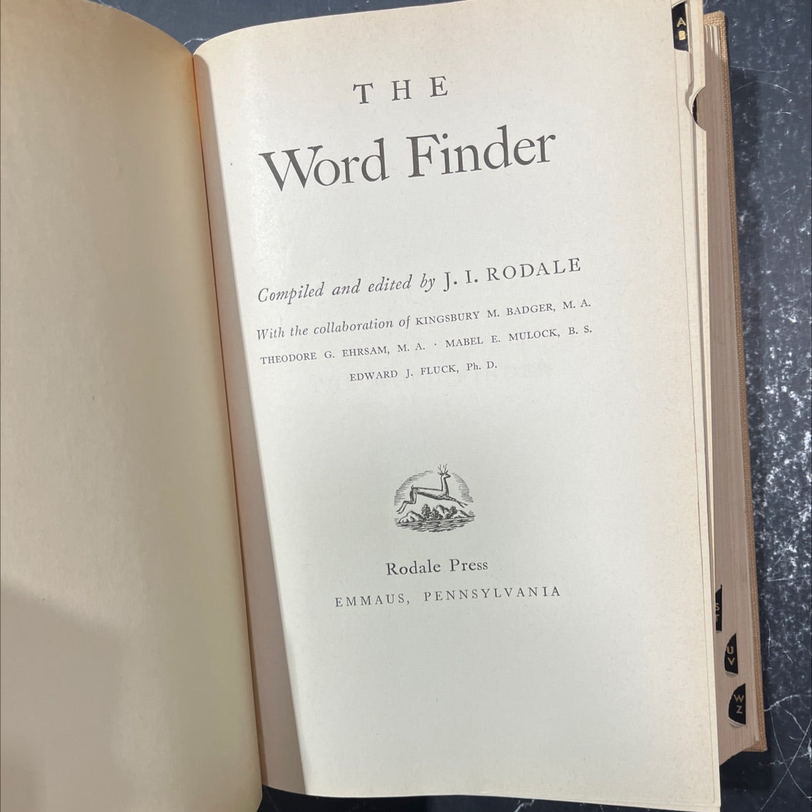 the word finder book, by j. i. rodale, 1957 Hardcover image 2