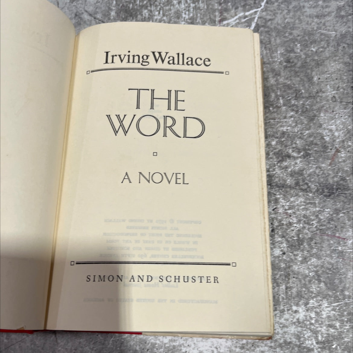 the word book, by irving wallace, 1972 Hardcover image 2