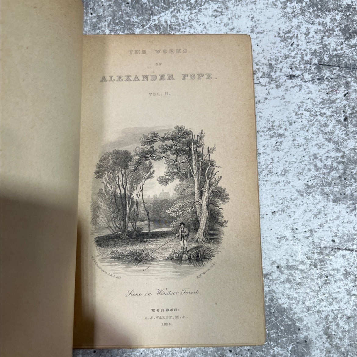 the works of alexander pope vol. ii book, by alexander pope, 1835 Leather image 2