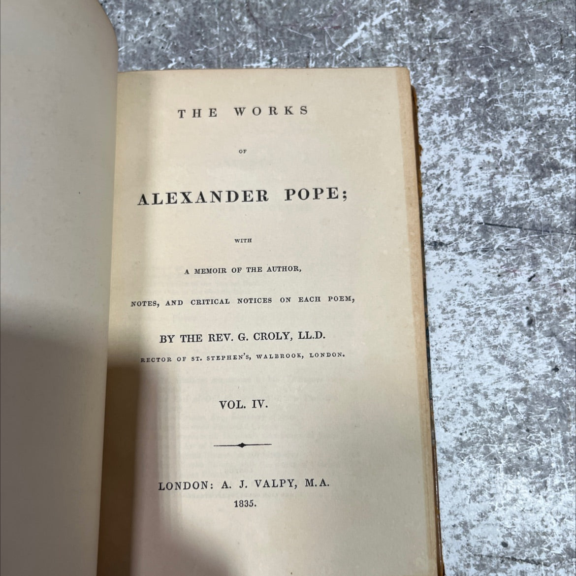 the works of alexander pope vol. iv book, by alexander pope, 1835 Leather image 3