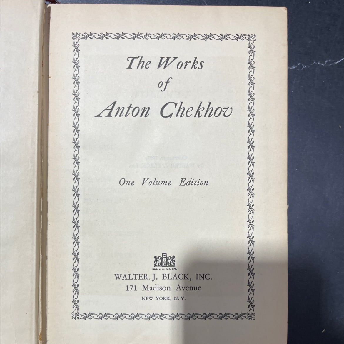 the works of anton chekhov one volume edition book, by anton chekhov, 1929 Hardcover image 2