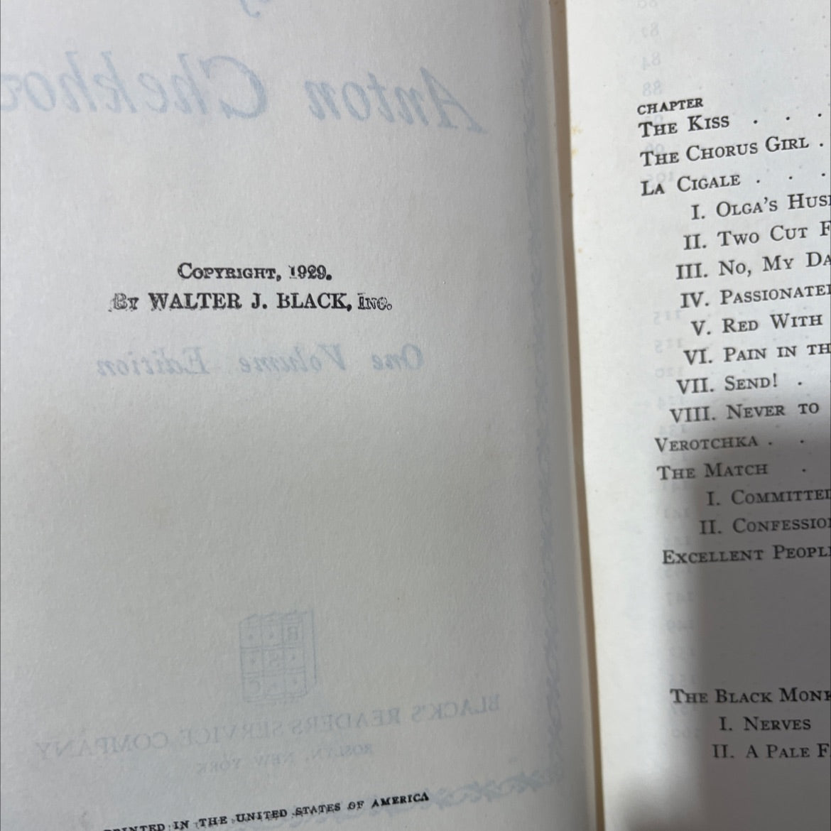 the works of anton chekhov book, by anton chekhov, 1929 Hardcover, Antique image 3