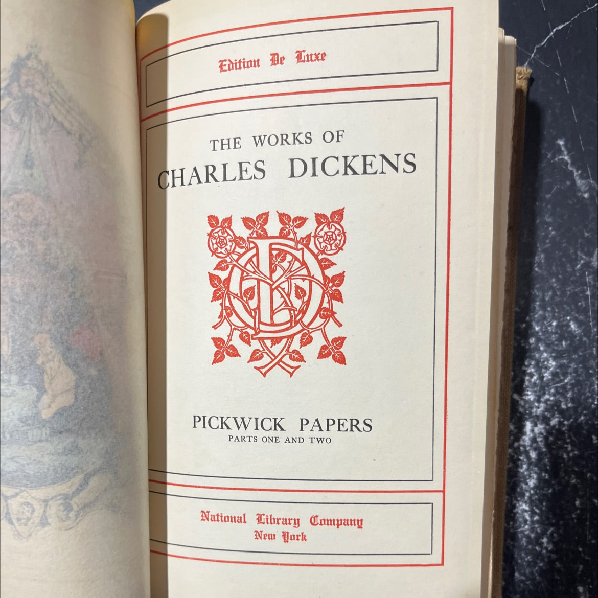 the works of charles dickens pickwick papers parts one and two book, by charles dickens, 1970 Hardcover image 2
