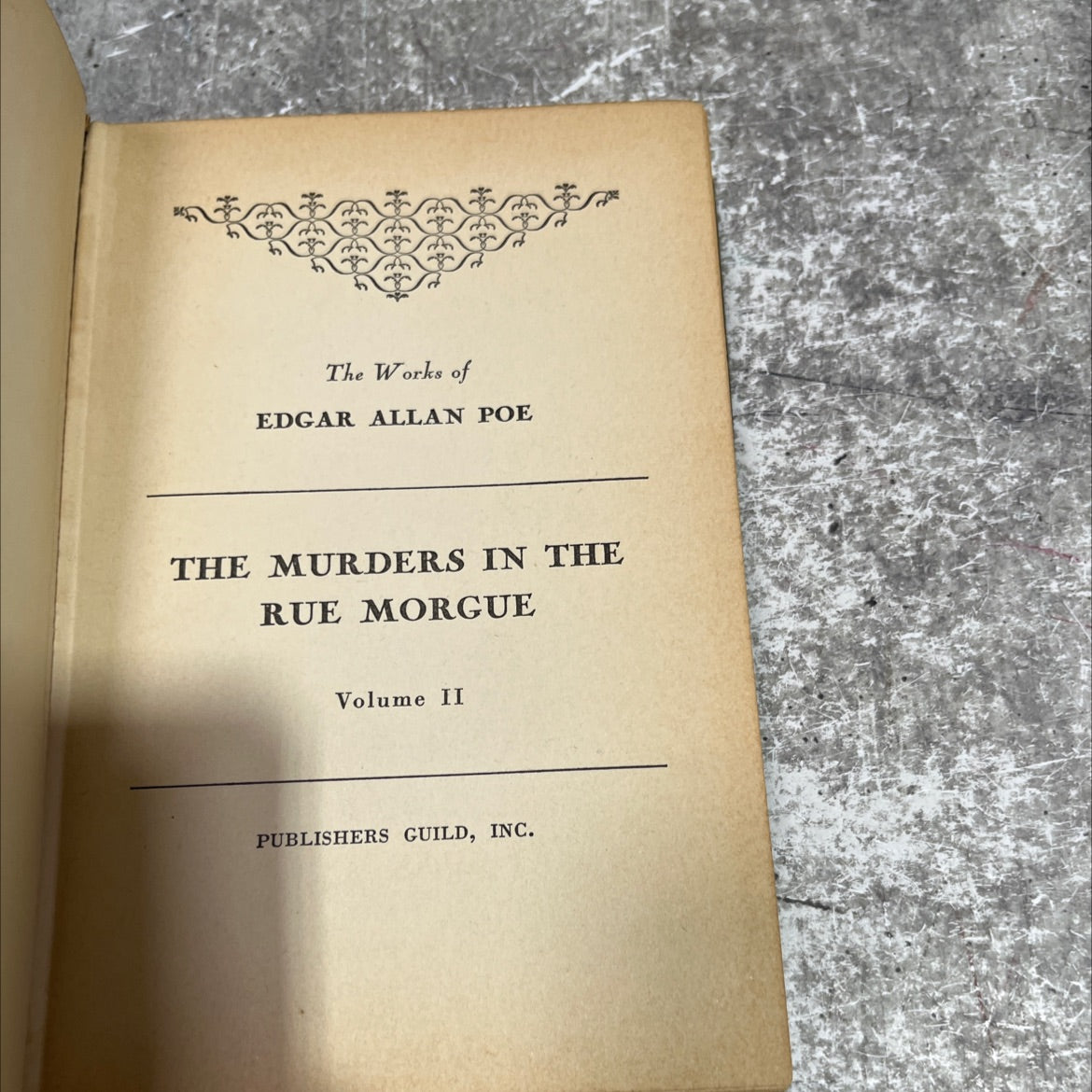 the works of edgar allan poe the murders in the rue morgue volume ii book, by edgar allan poe, unknown Hardcover image 2