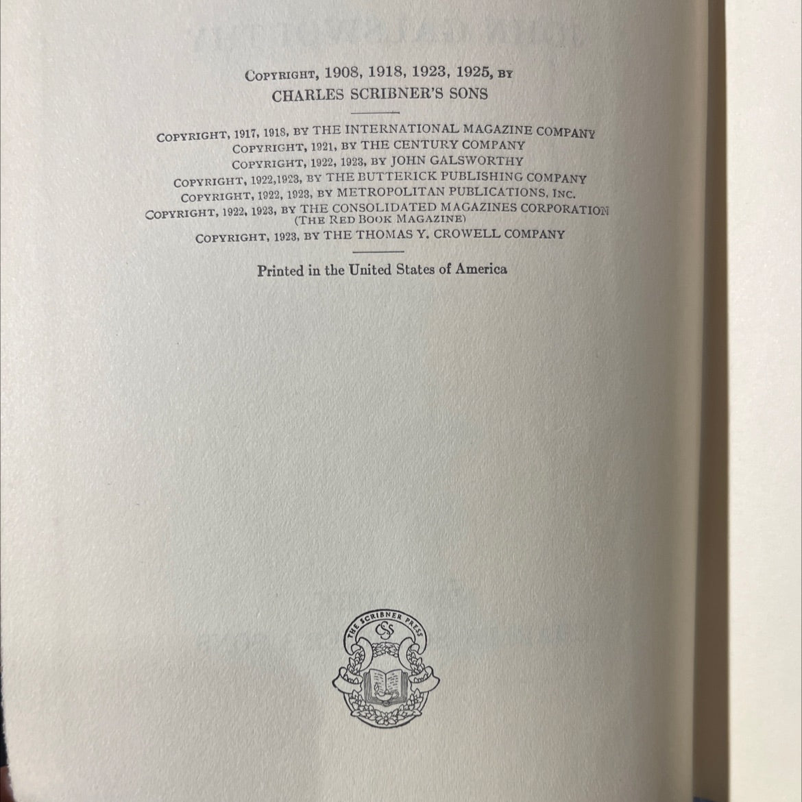 the works of galsworthy novels and other stories book, by john galsworthy, 1926 Hardcover image 3