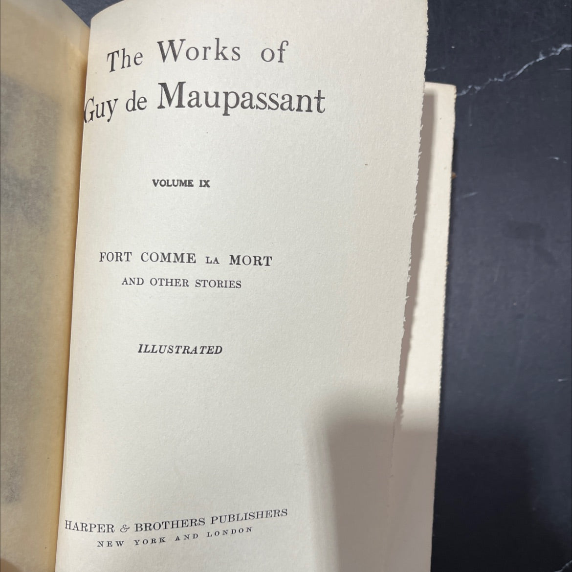 the works of guy de maupassant volume ix fort comme la mort and other stories illustrated book, by guy de maupassant, image 2