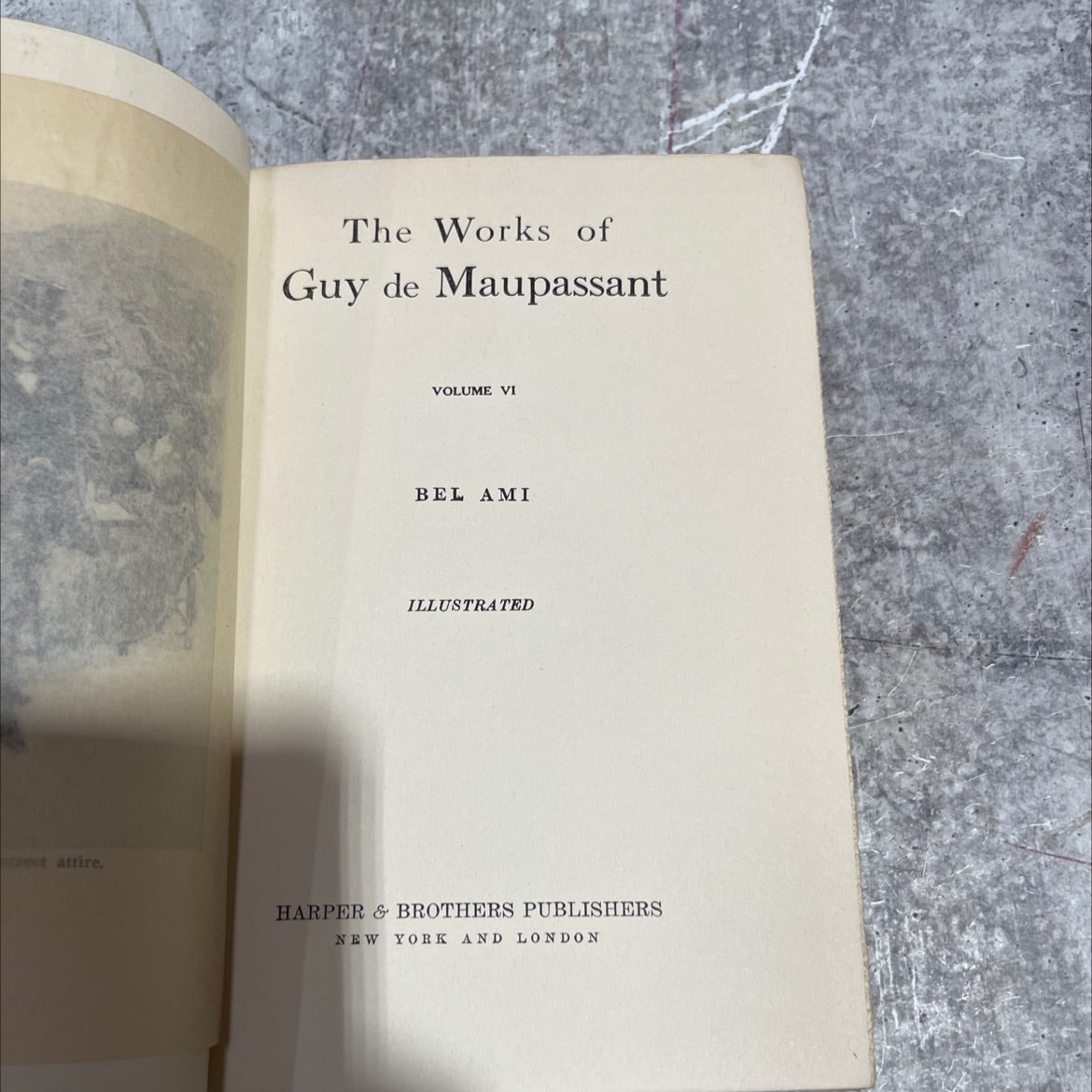 the works of guy de maupassant volume vi bel ami illustrated book, by guy de maupassant, 1909 Hardcover image 2