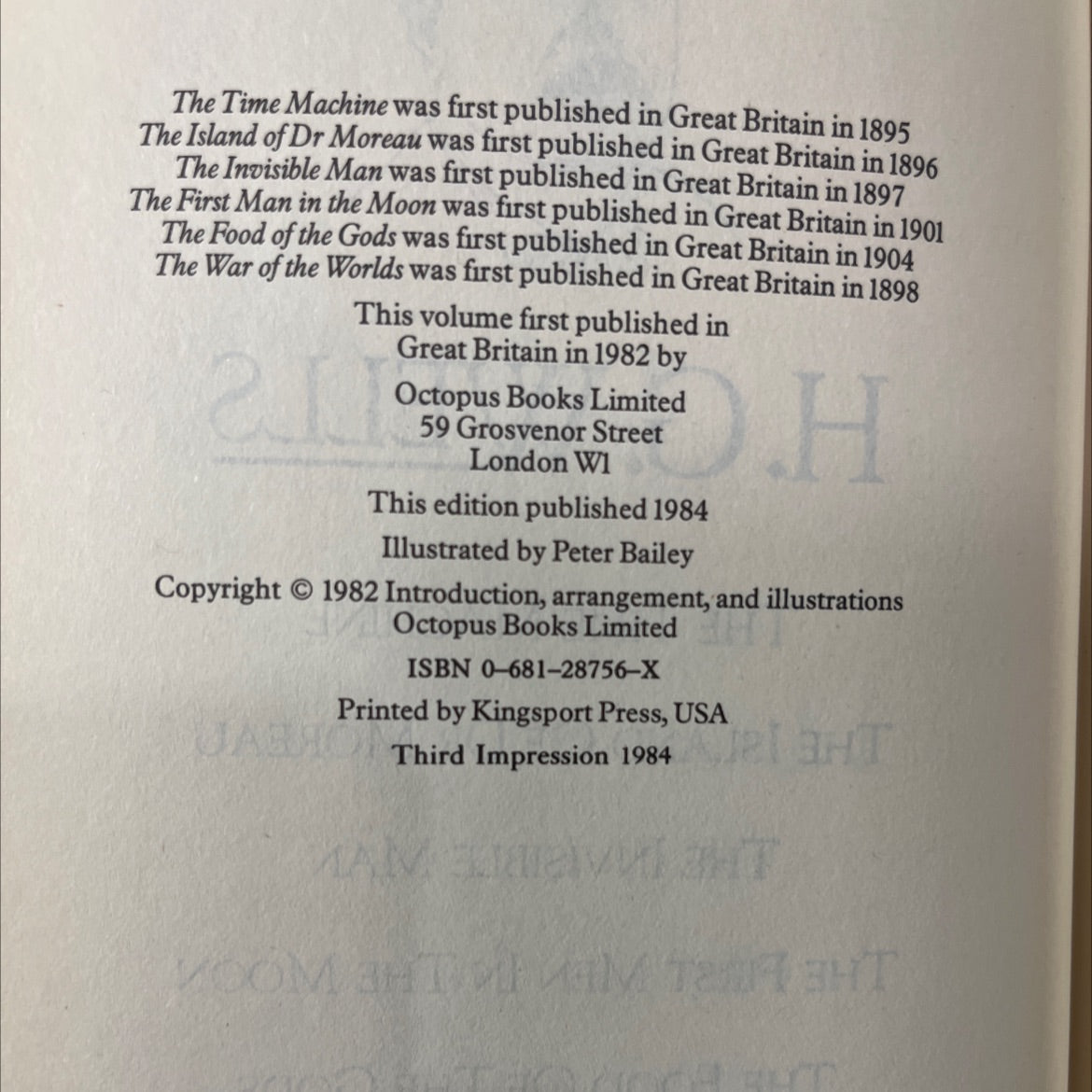 the works of h.g. wells book, by h.g. wells, 1984 Leather image 3
