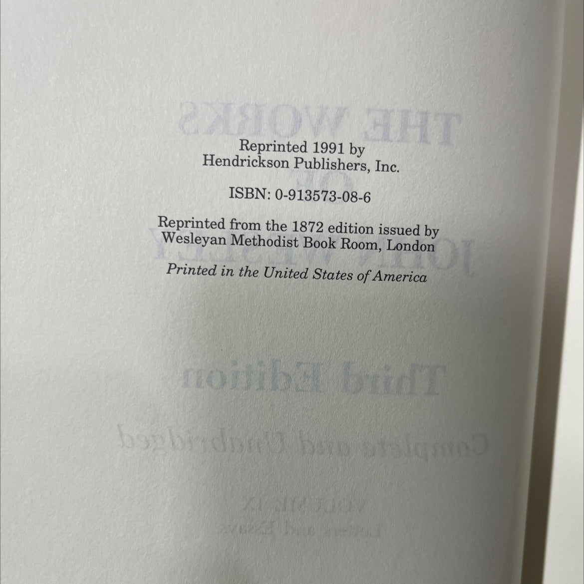 the works of john wesley book, by john wesley, 1991 Hardcover image 3