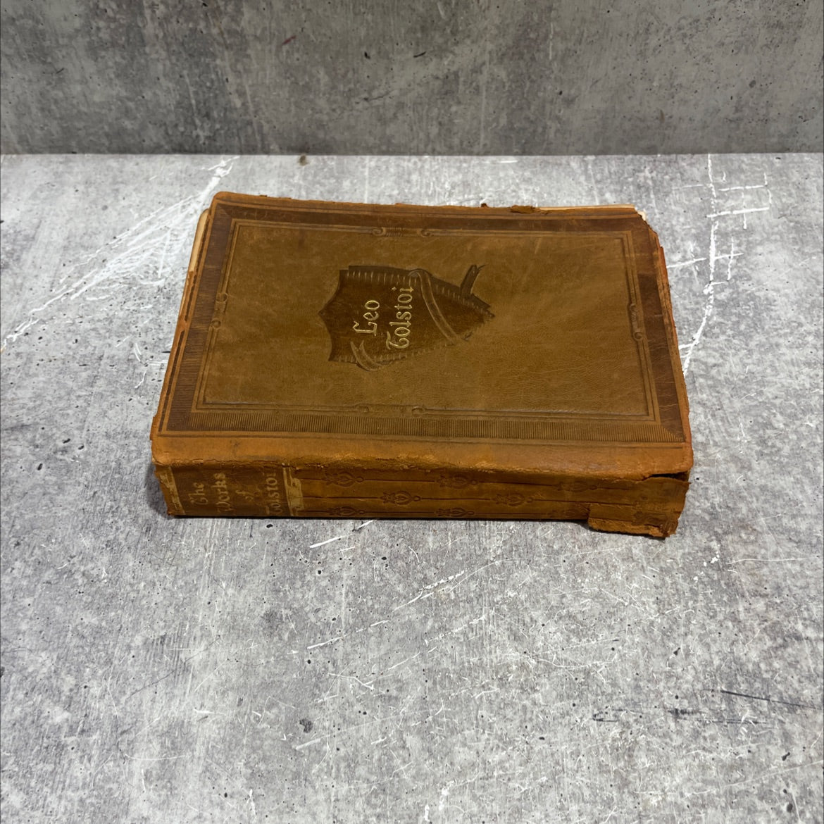 the works of leo tolstoi one volume edition book, by leo tolstoi, 1928 Leather image 4